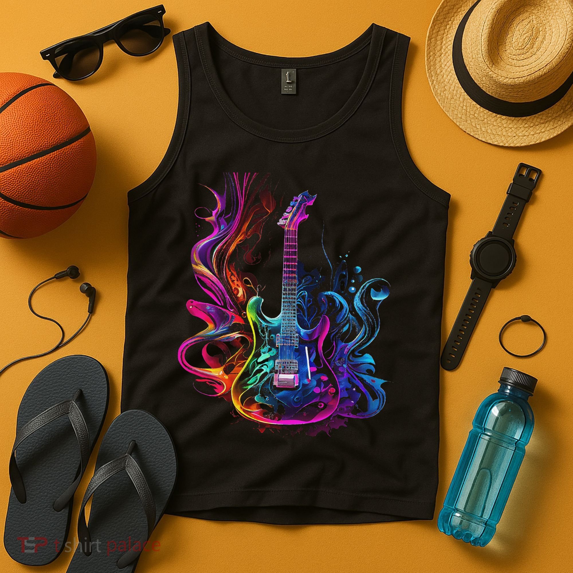 Guitar Musician Electric Guitars Player Gifts Black Tank Top