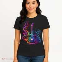 Guitar Musician Electric Guitars Player Gifts Black Women's T-Shirt thumb 4