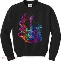Guitar Musician Electric Guitars Player Gifts Black Kids Sweatshirt thumb 0