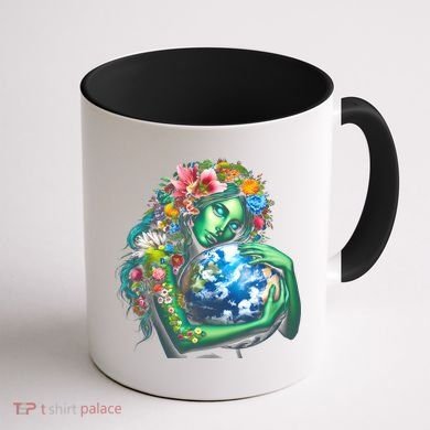 Green Mother Earth Day Coffee Mug back