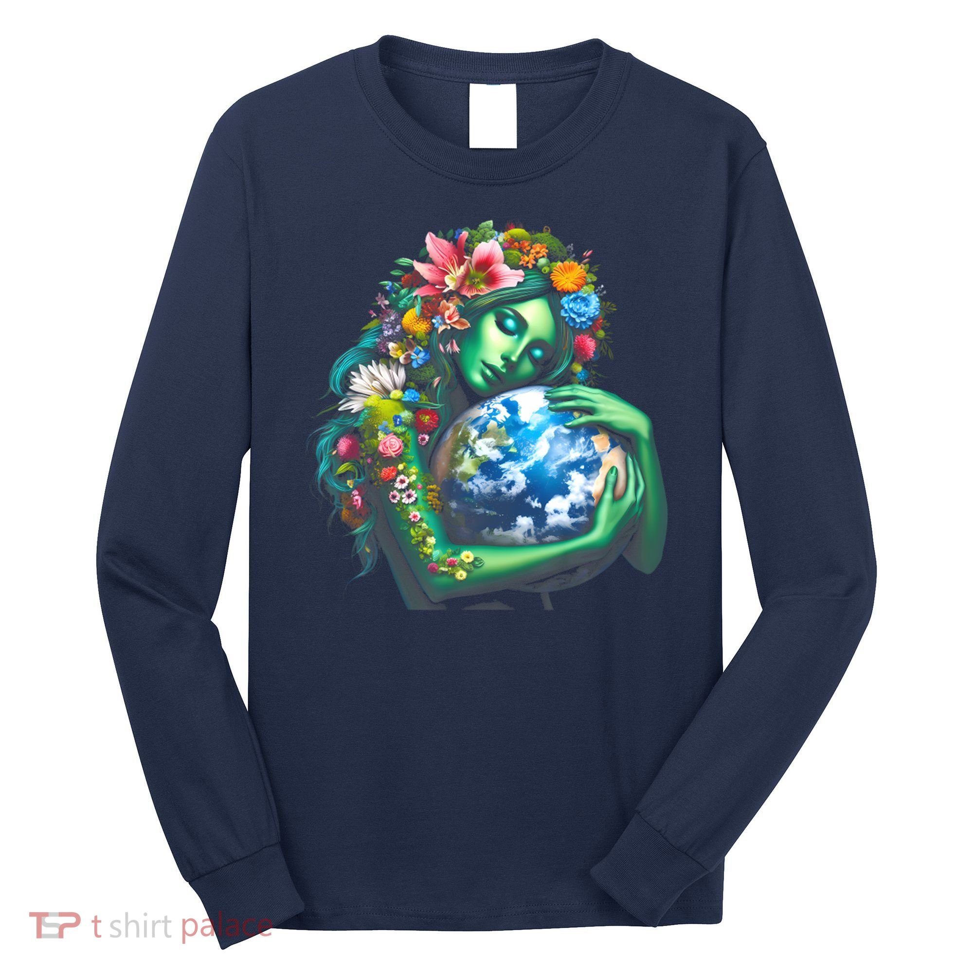 Green Mother Earth Day Long Sleeve Shirt