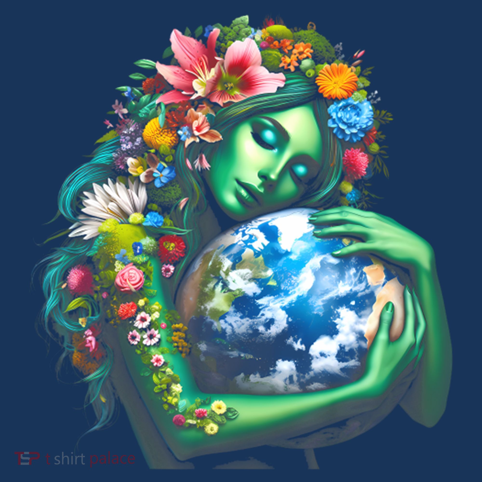Green Mother Earth Day Coaster