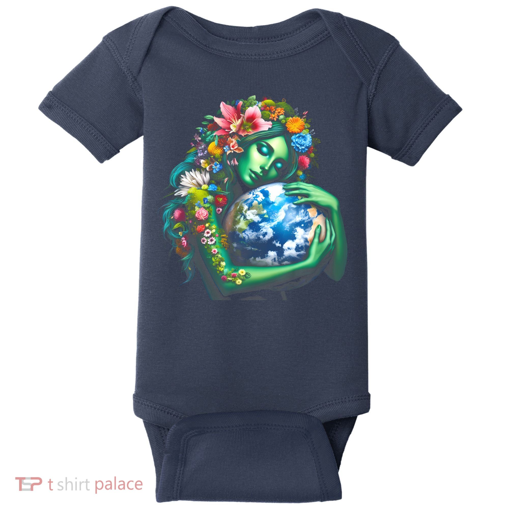 Green Mother Earth Day Baby Bodysuit