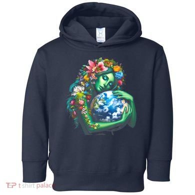 Green Mother Earth Day Toddler Hoodie