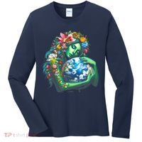 Green Mother Earth Day Women's Long Sleeve Shirt thumb 0