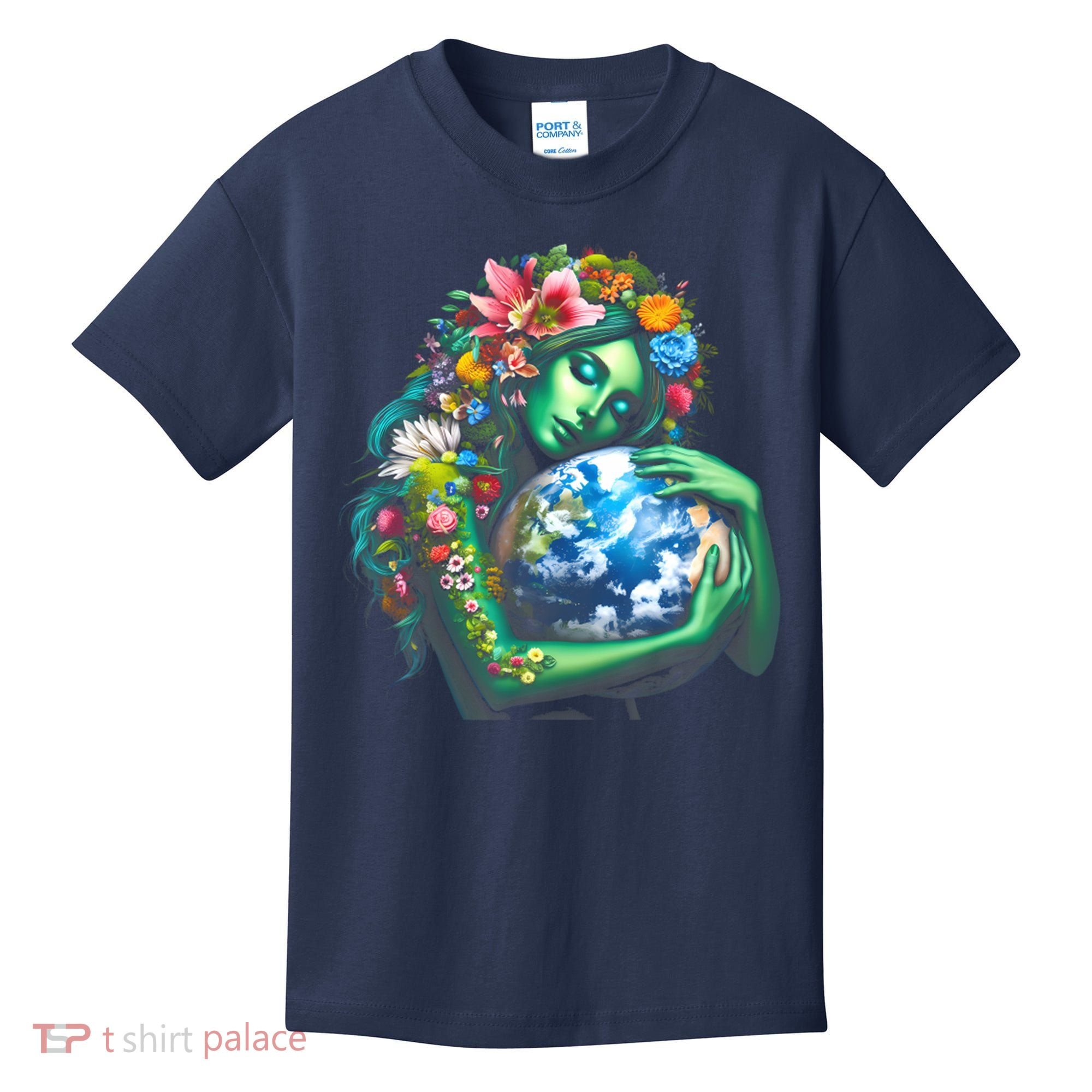 Green Mother Earth Day Kids T-Shirt