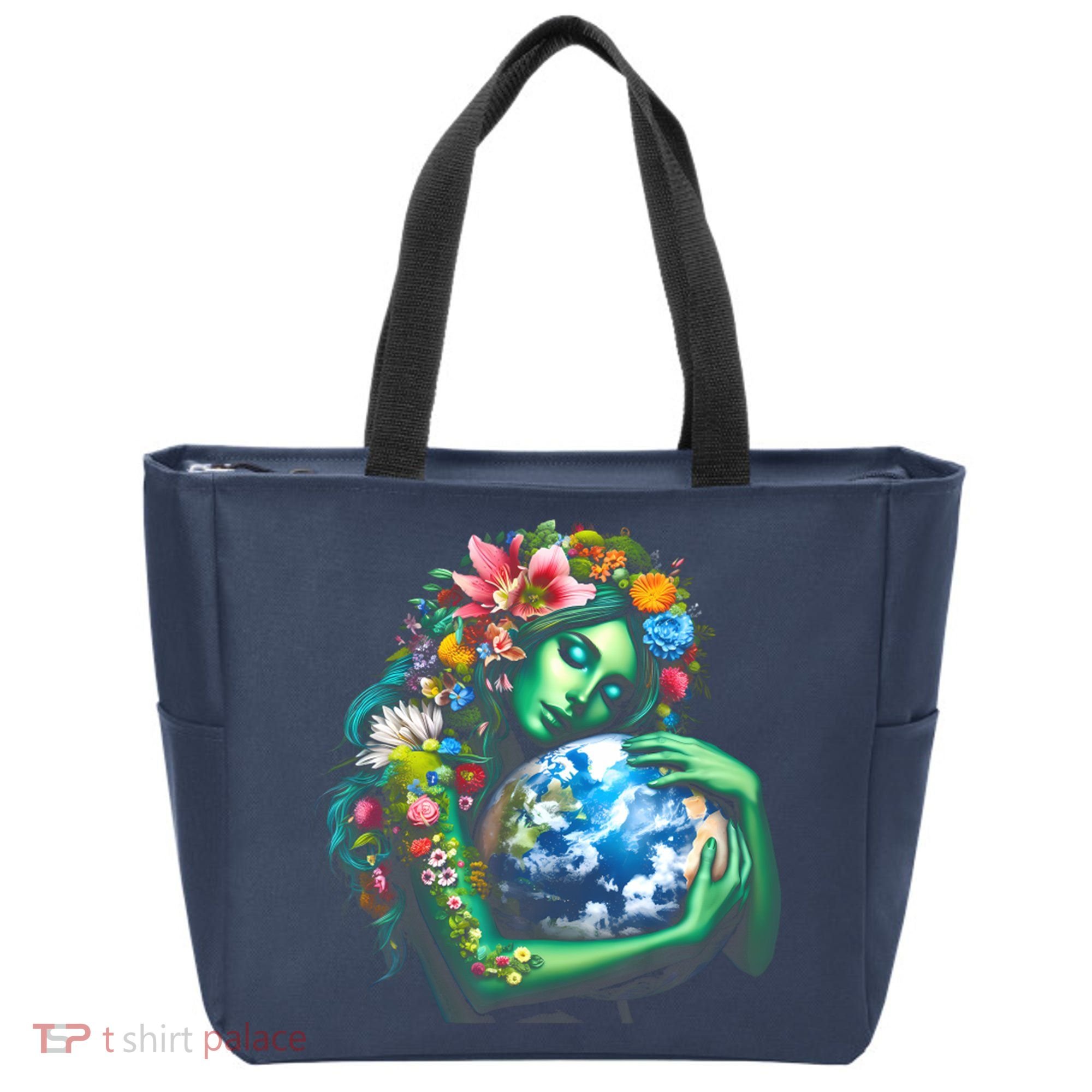 Green Mother Earth Day Tote Bag