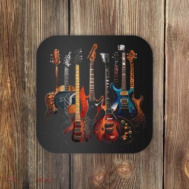 Guitar Musician Electric Guitars Player Coaster
