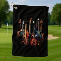 Guitar Musician Electric Guitars Player Golf Towel thumb 1