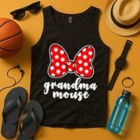 Grandma Mouse Family Vacation Funny Grandma Mouse Tank Top thumb 4