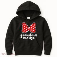Grandma Mouse Family Vacation Funny Grandma Mouse Kids Hoodie thumb 0