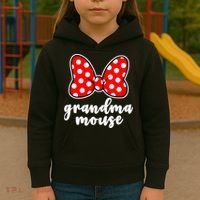 Grandma Mouse Family Vacation Funny Grandma Mouse Kids Hoodie thumb 3