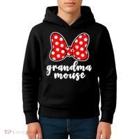 Grandma Mouse Family Vacation Funny Grandma Mouse Kids Hoodie thumb 4
