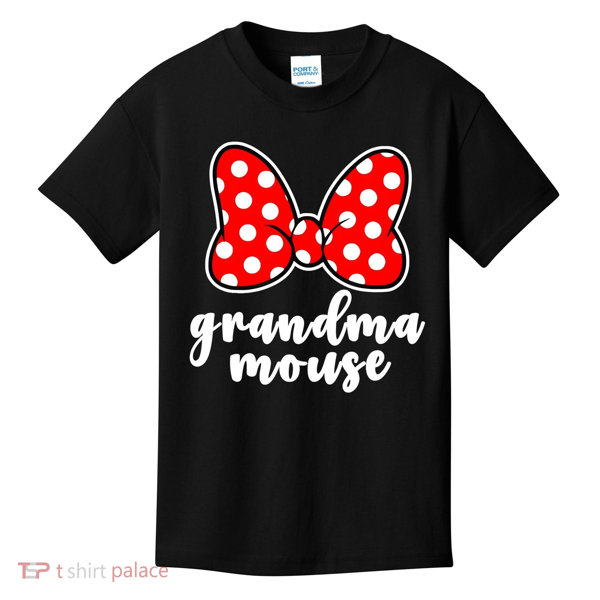 Grandma Mouse Family Vacation Funny Grandma Mouse Kids T-Shirt