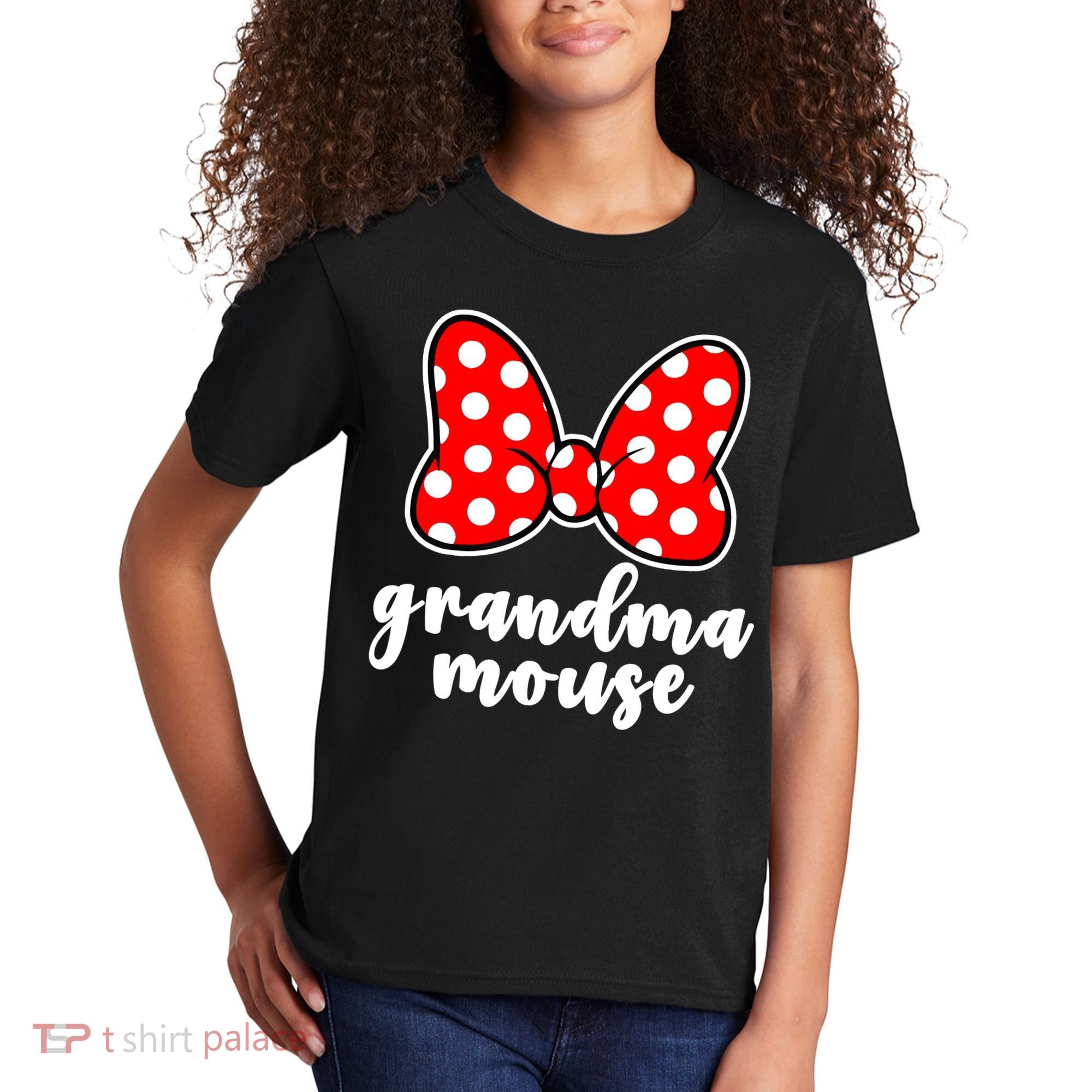 Grandma Mouse Family Vacation Funny Grandma Mouse Kids T-Shirt