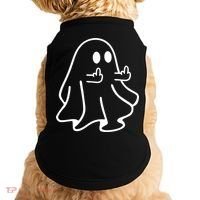 Ghost Middle Finger Funny Ghost Halloween Doggie Tank thumb 0