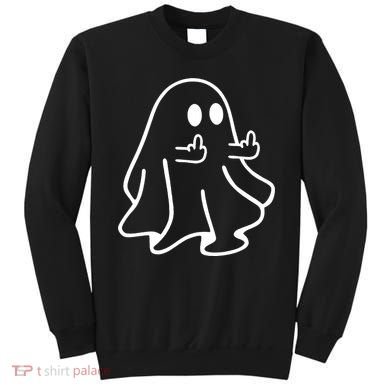 Ghost Middle Finger Funny Ghost Halloween Sweatshirt