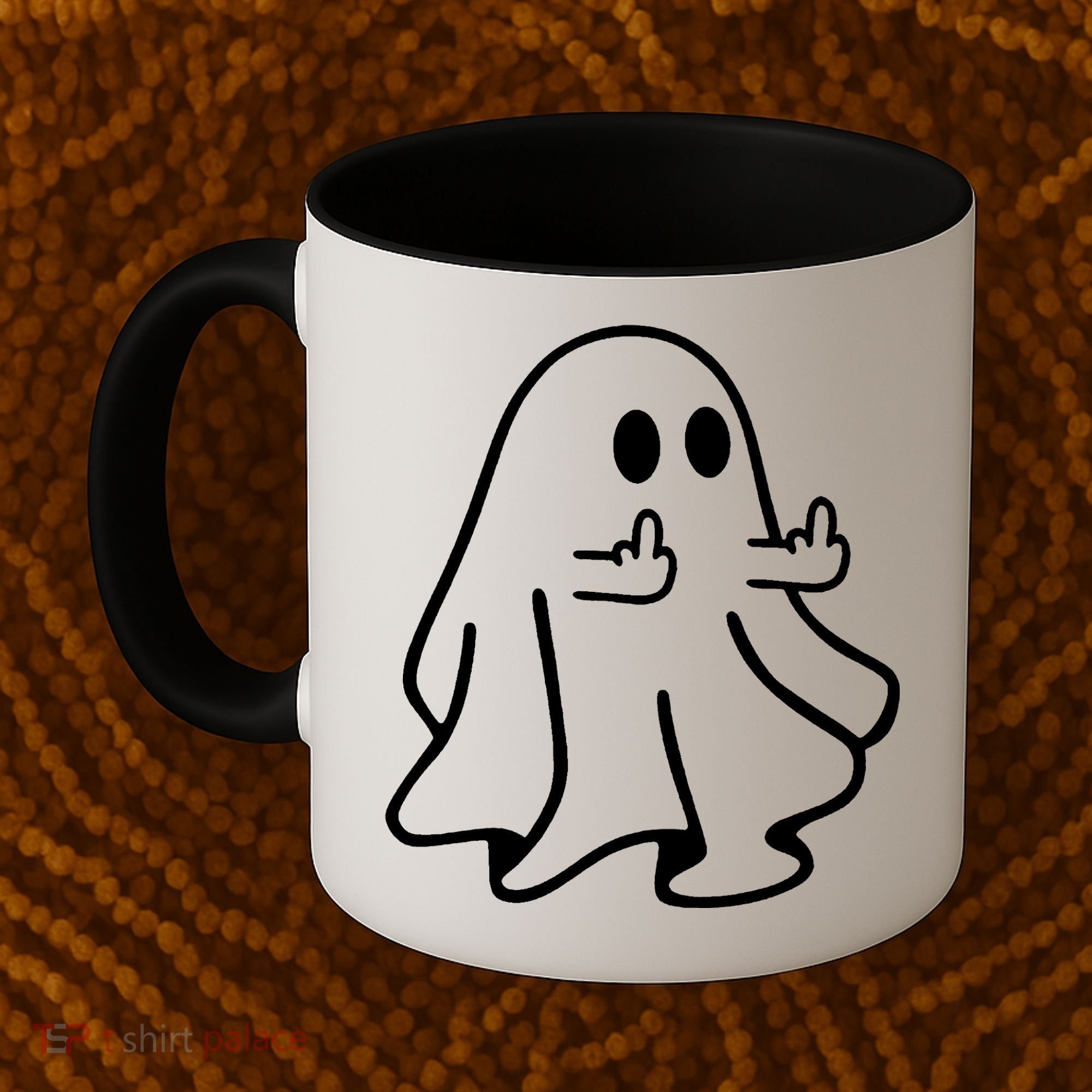 Ghost Middle Finger Funny Ghost Halloween Coffee Mug