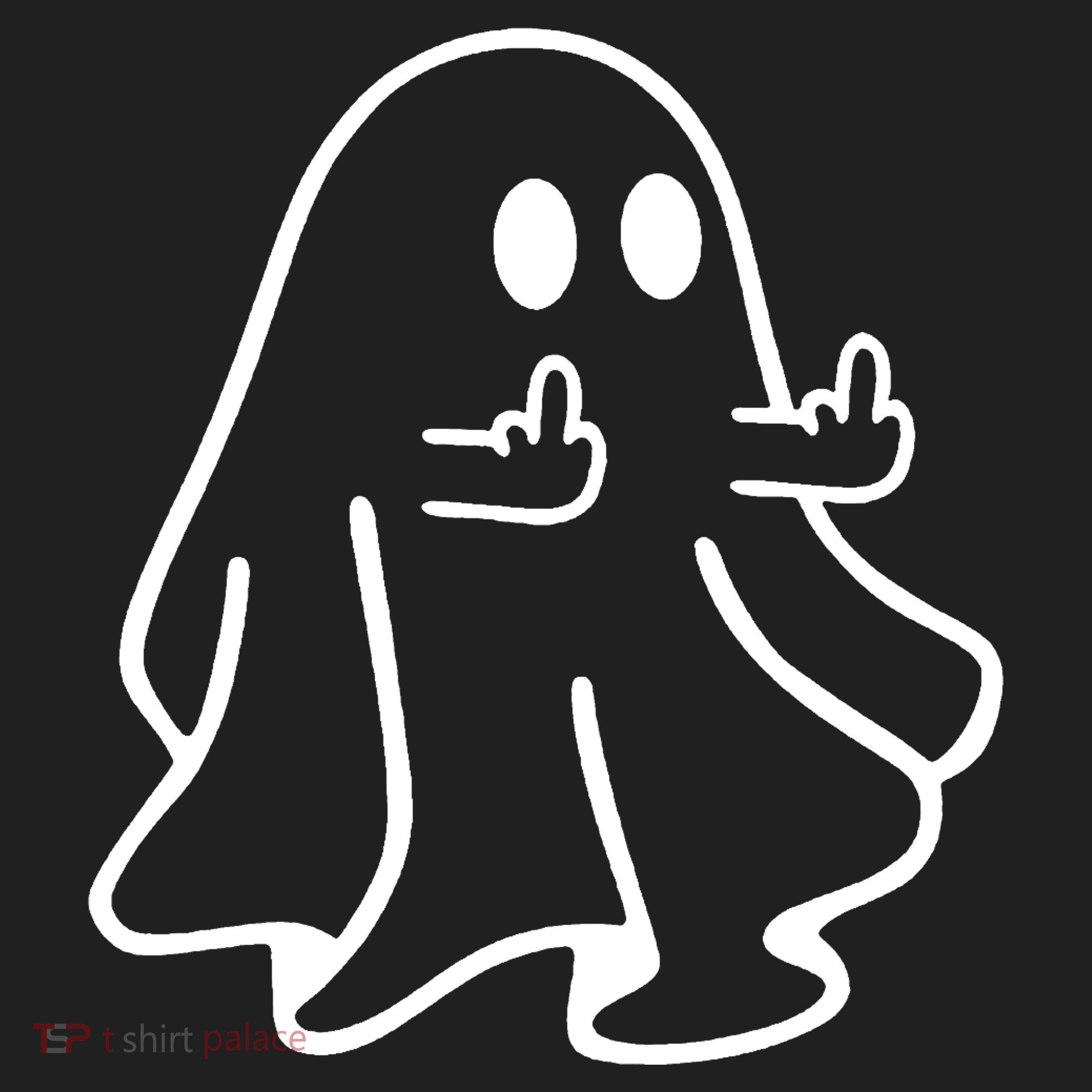 Ghost Middle Finger Funny Ghost Halloween Beanie