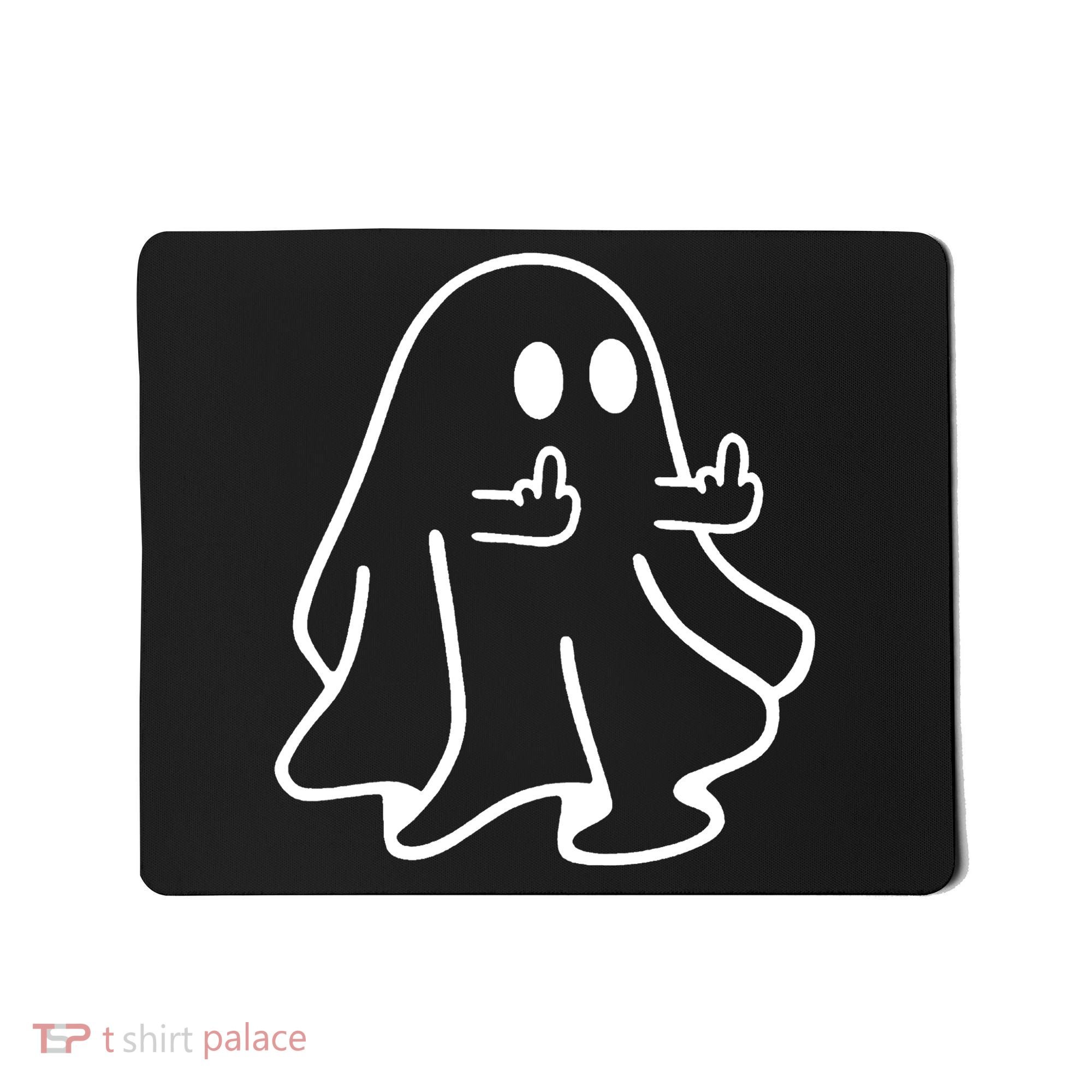 Ghost Middle Finger Funny Ghost Halloween Mousepad