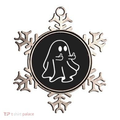 Ghost Middle Finger Funny Ghost Halloween Ornament