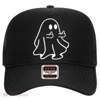 Ghost Middle Finger Funny Ghost Halloween Hat thumb 0