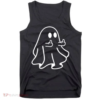 Ghost Middle Finger Funny Ghost Halloween Tank Top