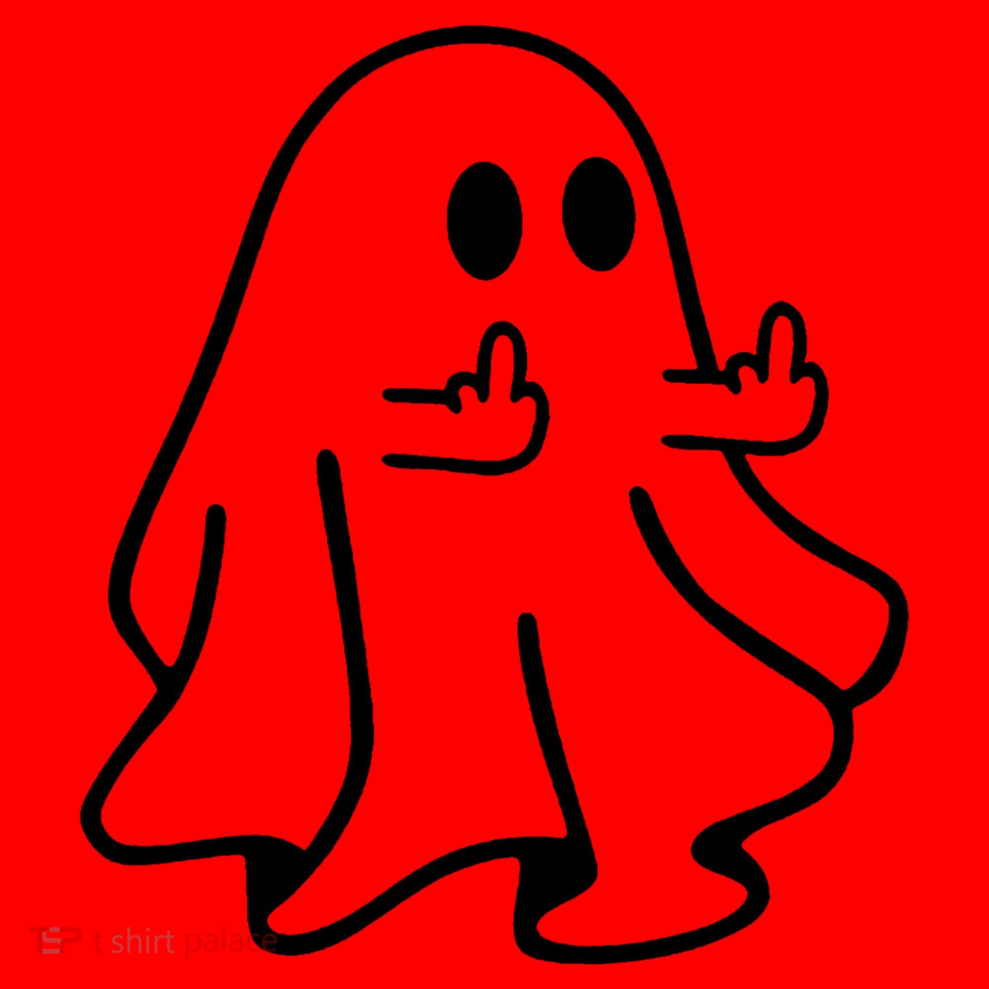 Ghost Middle Finger Funny Ghost Halloween Santa Hat