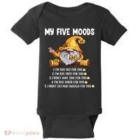 Gnome My Five Moods 1. IM Too Old For This Shit Baby Bodysuit thumb 0
