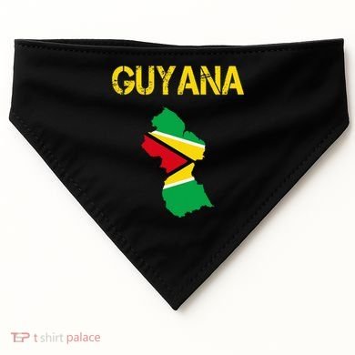 Guyana Map Flag Of Guyana USA-Made Doggie Bandana