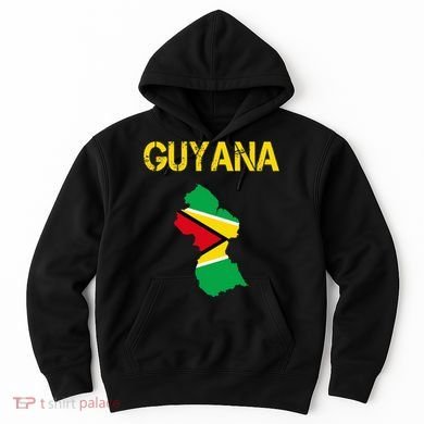 Guyana Map Flag Of Guyana Hoodie