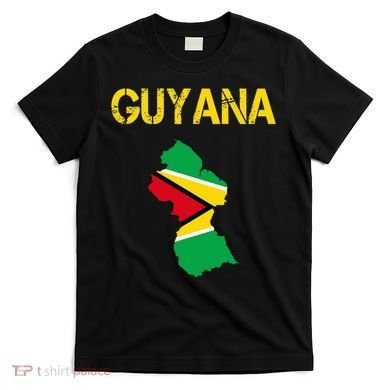 Guyana Map Flag Of Guyana T-Shirt