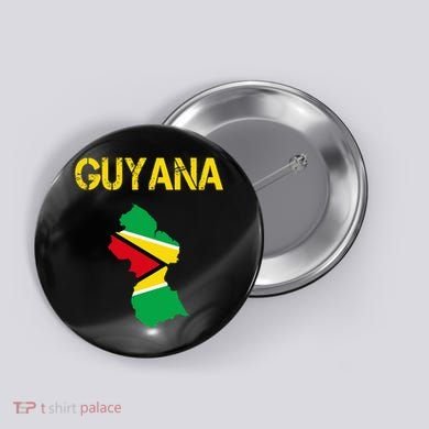 Guyana Map Flag Of Guyana Button