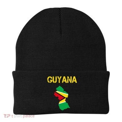 Guyana Map Flag Of Guyana Beanie