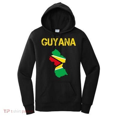 Guyana Map Flag Of Guyana Women's Hoodie