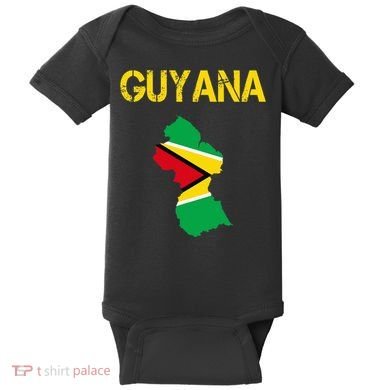 Guyana Map Flag Of Guyana Baby Bodysuit