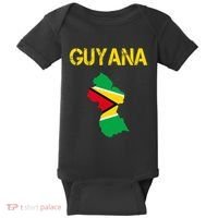 Guyana Map Flag Of Guyana Baby Bodysuit thumb 0