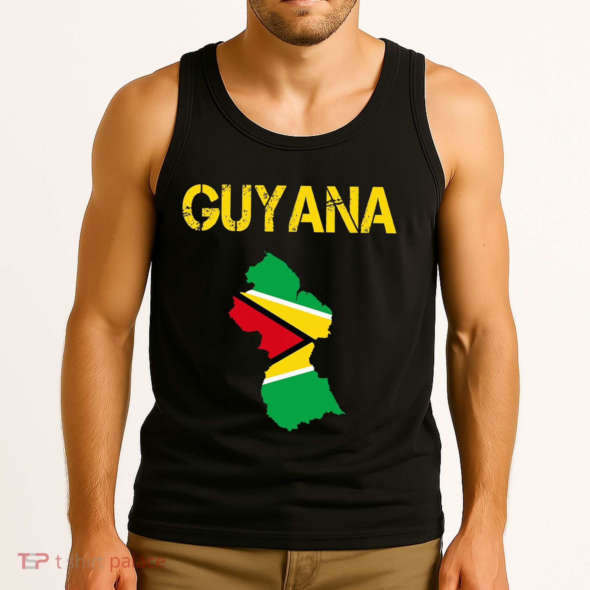 Guyana Map Flag Of Guyana Tank Top
