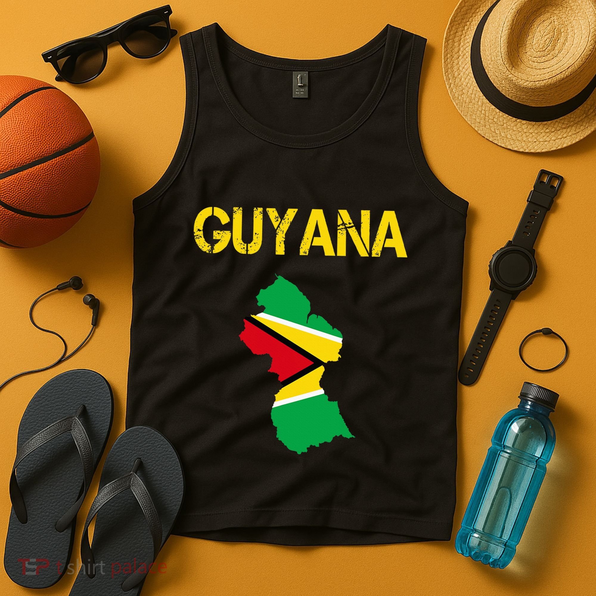 Guyana Map Flag Of Guyana Tank Top