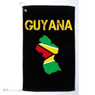 Guyana Map Flag Of Guyana Golf Towel