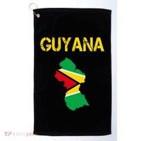 Guyana Map Flag Of Guyana Golf Towel thumb 0