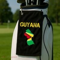 Guyana Map Flag Of Guyana Golf Towel thumb 2