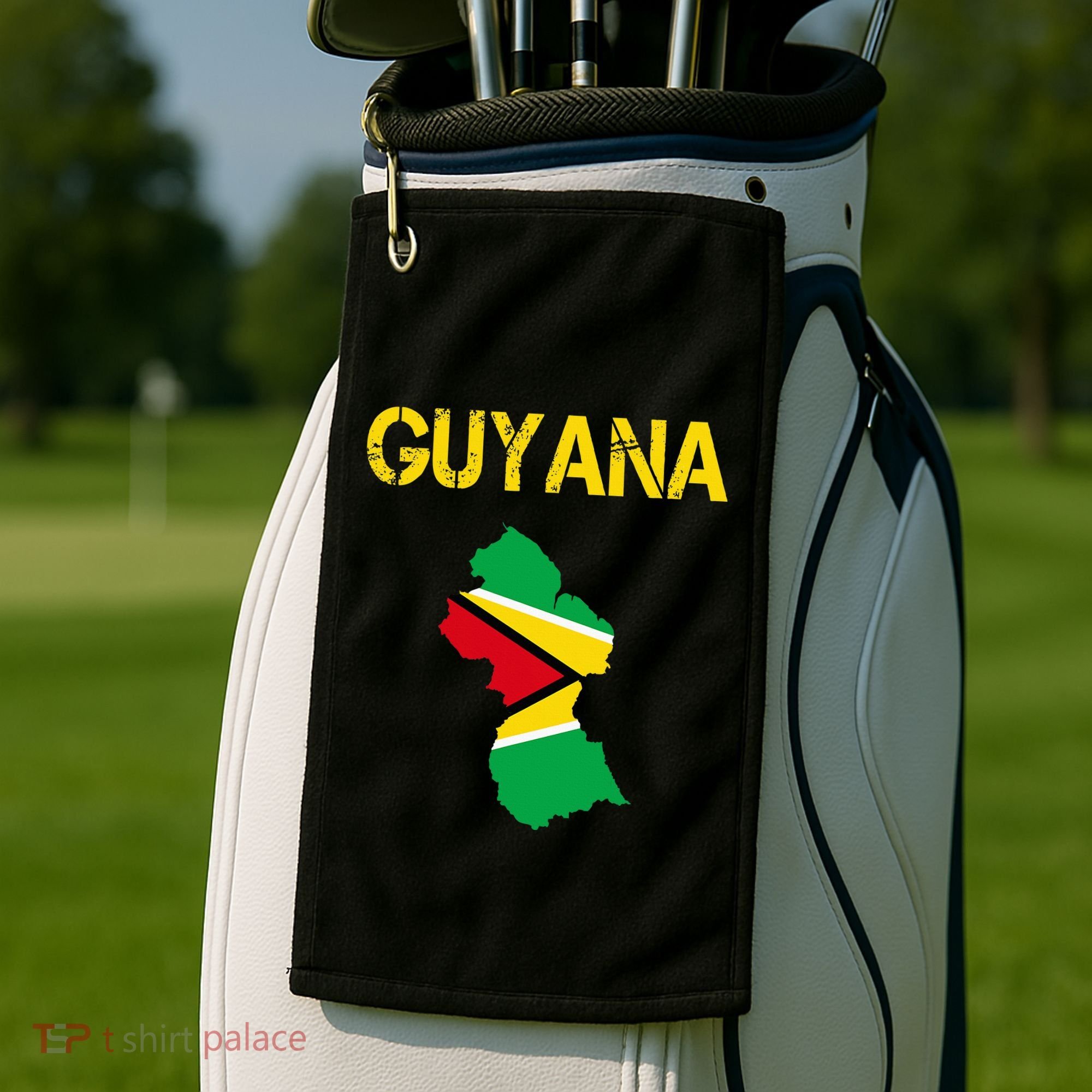 Guyana Map Flag Of Guyana Golf Towel