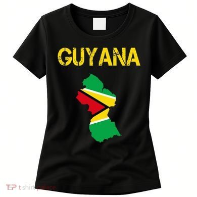 Guyana Map Flag Of Guyana Women's T-Shirt