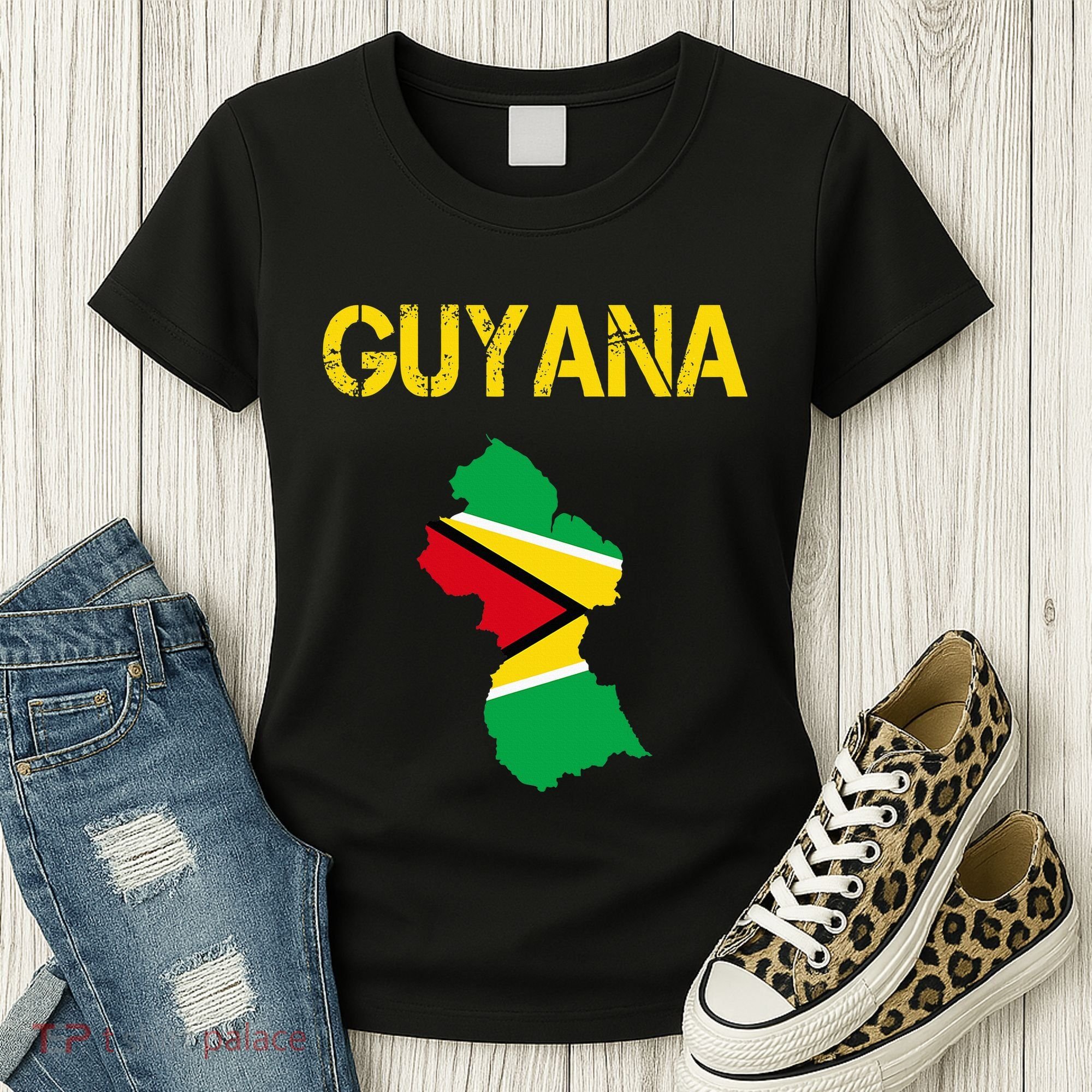 Guyana Map Flag Of Guyana Women's T-Shirt