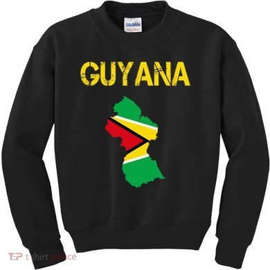 Guyana Map Flag Of Guyana Kids Sweatshirt