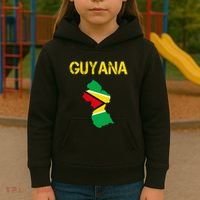 Guyana Map Flag Of Guyana Kids Hoodie thumb 3
