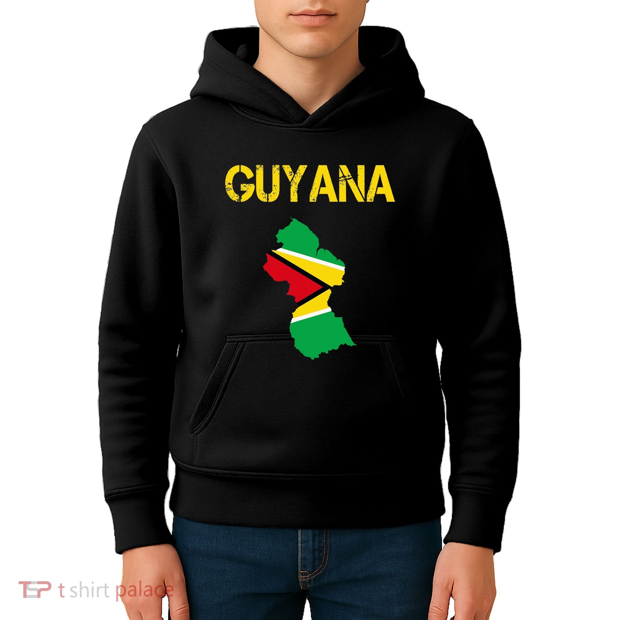Guyana Map Flag Of Guyana Kids Hoodie