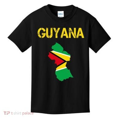Guyana Map Flag Of Guyana Kids T-Shirt