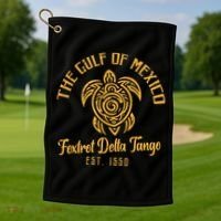 Gulf Mexico Foxtrot Delta Tango Resist Protest Women Golf Towel thumb 1